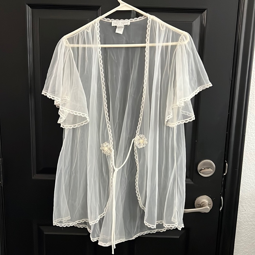 Vintage Val Mode Lingerie sheer robe coverup
